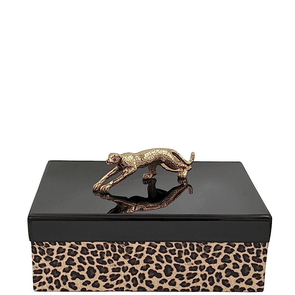 Leopar Kaplanlı Dekoratif Kutu
