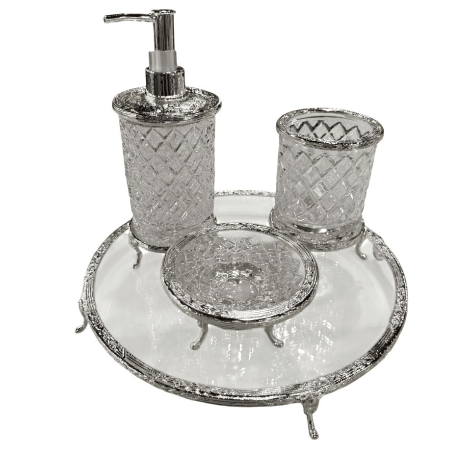 GÜMÜŞ BANYO SETİ 4 PARÇA
