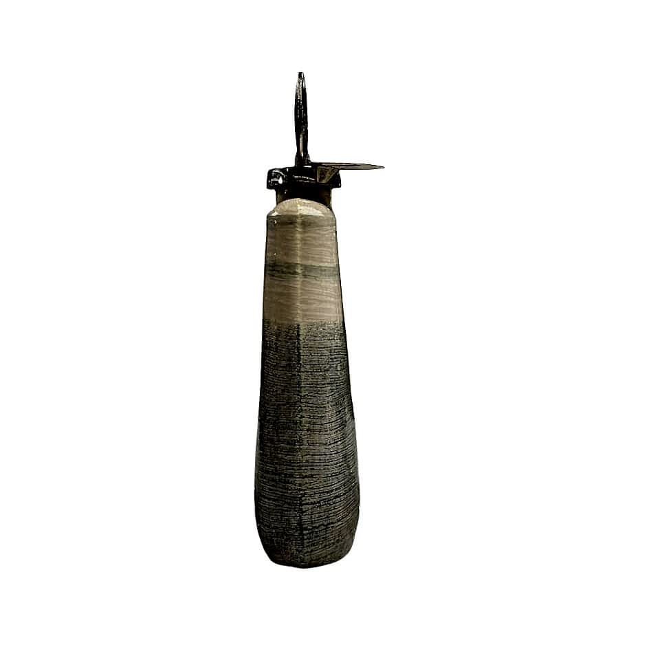 DEKORATİF 2'Lİ CAM METAL ŞİŞE SET