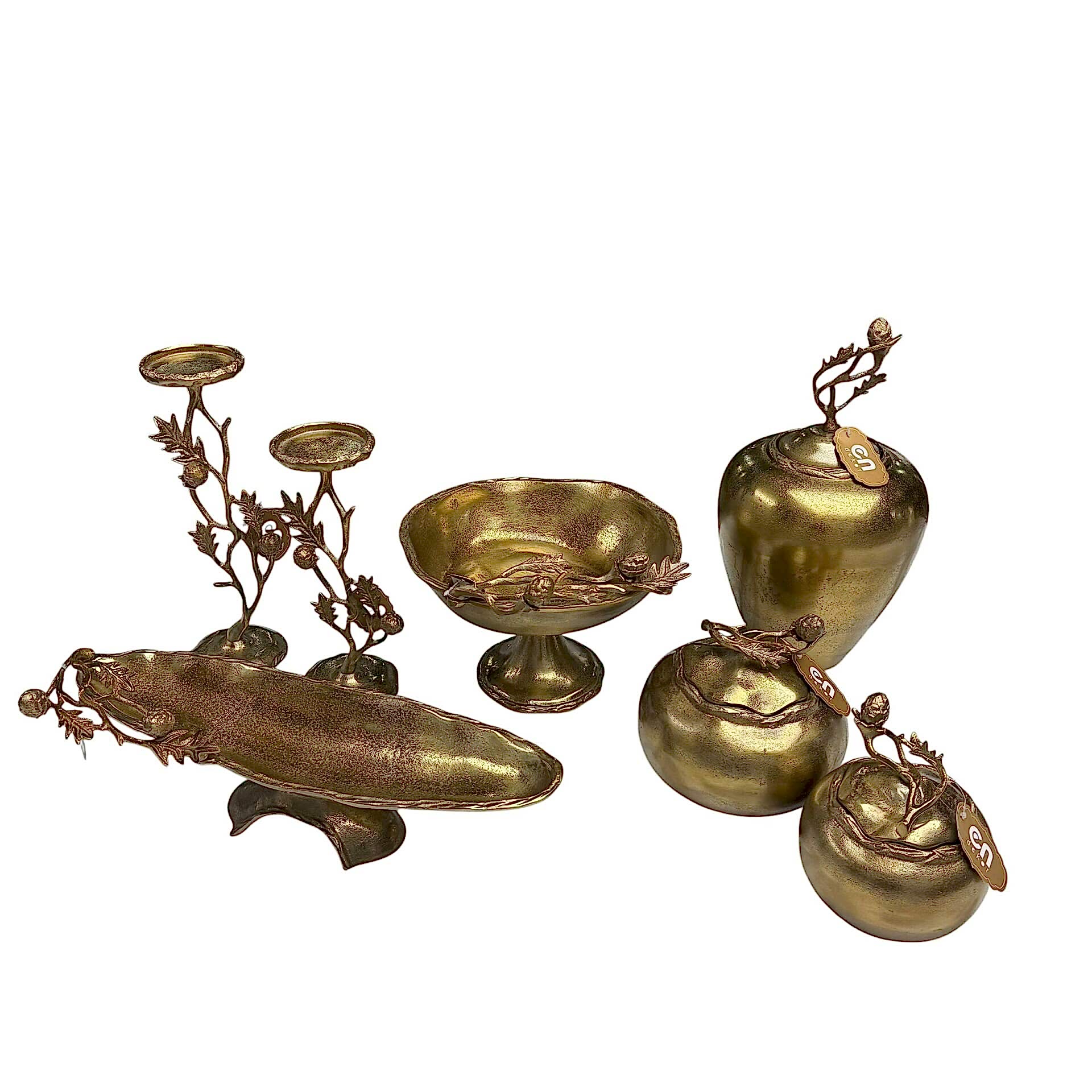 MAT & GOLD TON DÖKÜM DEKORATİF 7 PARÇA SET