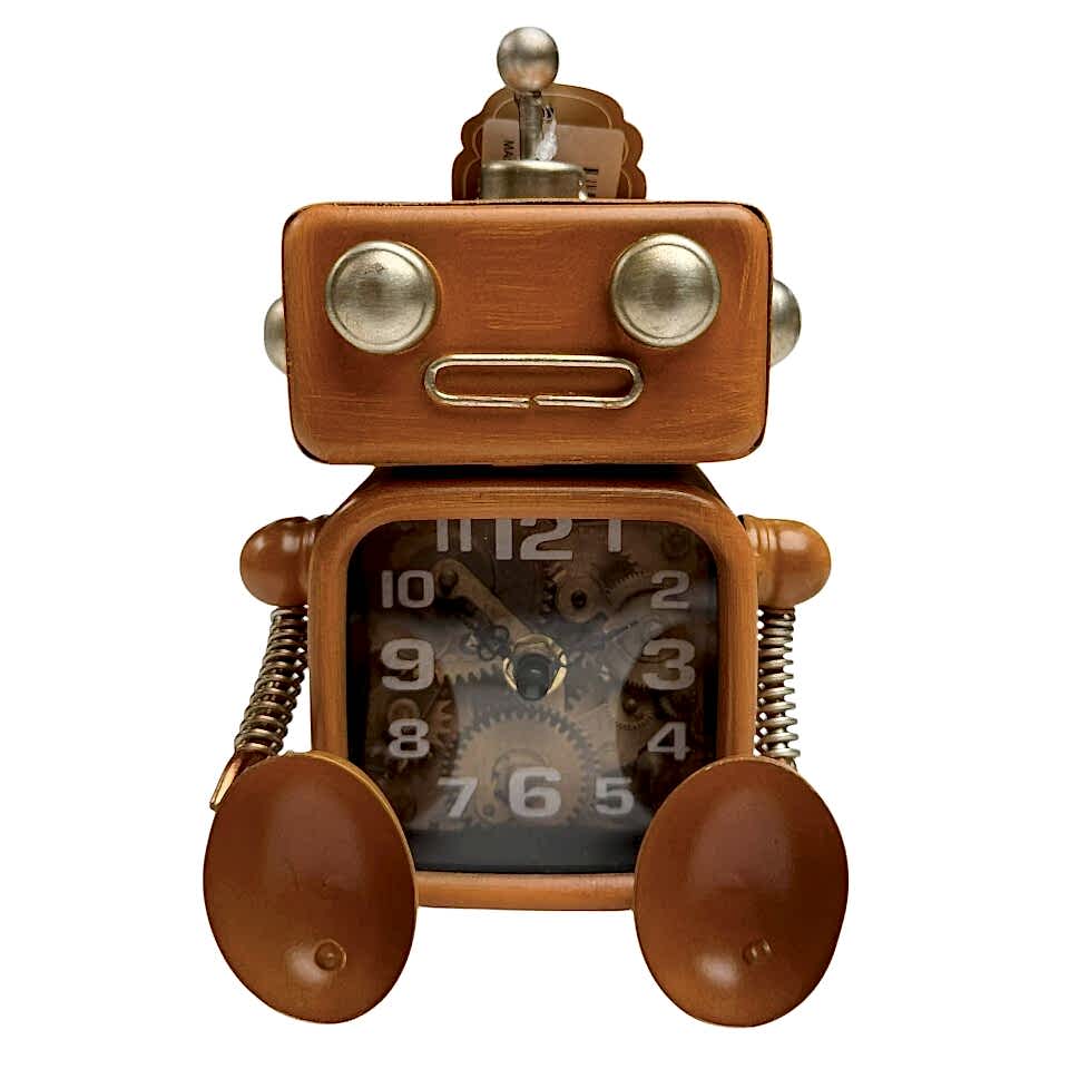 DEKORATİF ROBOT MASA SAATİ