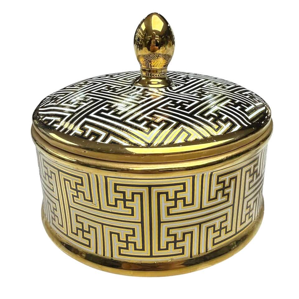 GOLD DESENLİ KAPAKLI DEKORATİF KUTU
