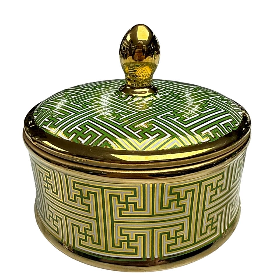 GOLD DESENLİ KAPAKLI DEKORATİF KUTU