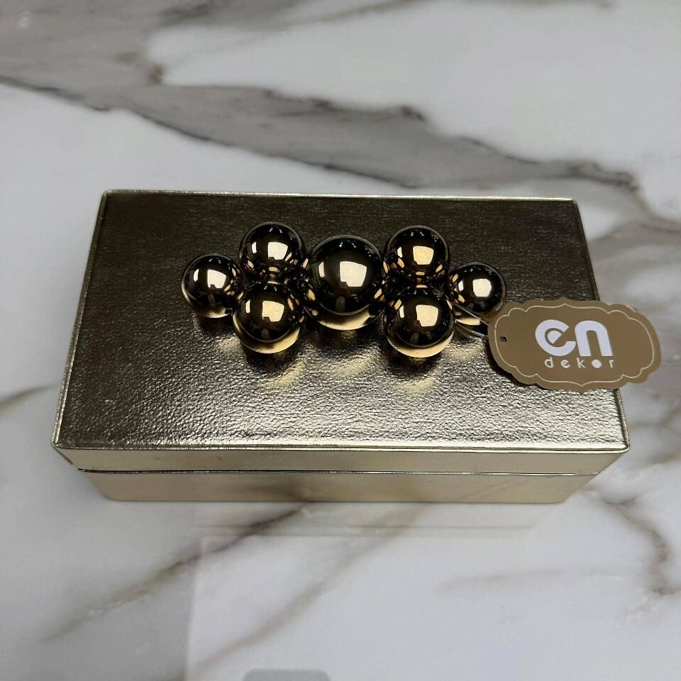 GOLD DETAYLI MODERN DEKORATİF KUTU