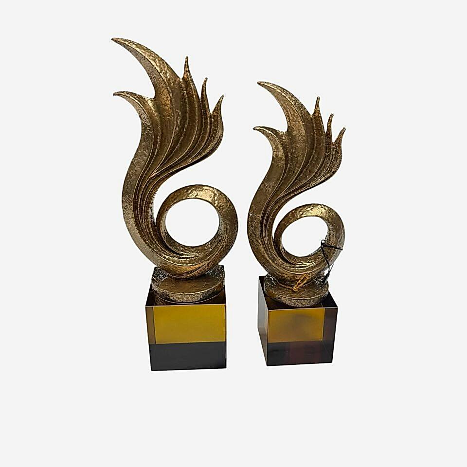 GOLD SERİSİ SOYUT DEKORATİF OBJE SETİ