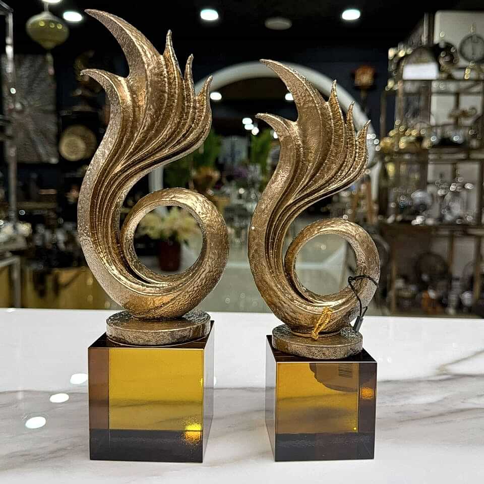 GOLD SERİSİ SOYUT DEKORATİF OBJE SETİ